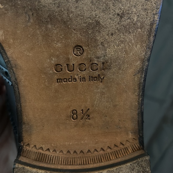 🖤 GUCCI 🖤 🇮🇹 Authentic Double Monk Strap Brogue Black Leather Shoe Men 8.5 9 - Picture 13 of 15